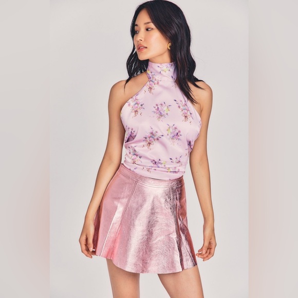 LoveShackFancy Dornie Leather Skirt - Picture 2 of 5